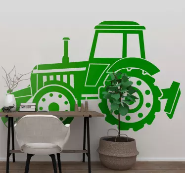 Realistic Tractor Silhouette industrial sticker - TenStickers
