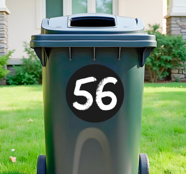 Recycling decal for bin 1-10 number labels - TenStickers