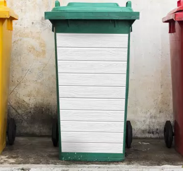Recycling decal for bin wood effect panel - TenStickers