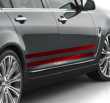 Red stripe  Car Decal - TenStickers