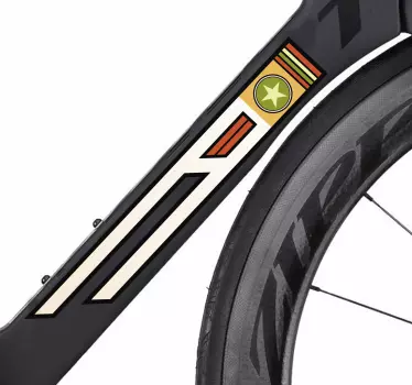 Retro army Bike Decal - TenStickers
