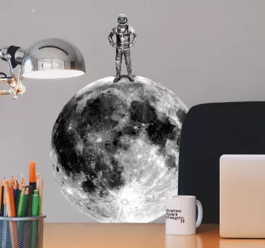 Retro astronaut space  science wall decal - TenStickers