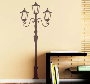 Retro Lamp Wall Sticker - TenStickers