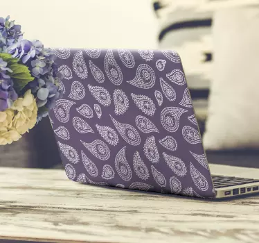 Retro paisley  laptop skin decal - TenStickers