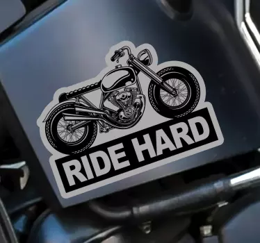 Ride hard motorbike sticker - TenStickers