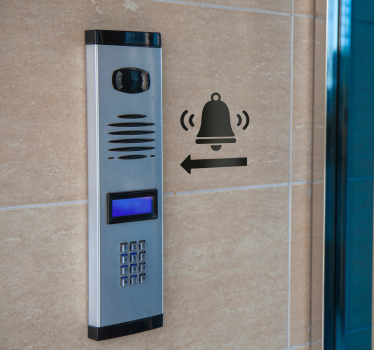 Ring door bell vinyl sign sticker - TenStickers