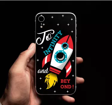 Iphone sticker rocket to infinity - TenStickers