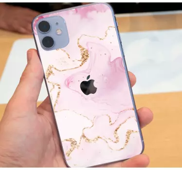 Rose gold marble iPhone decal - TenStickers