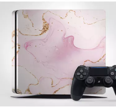 Rose gold marble Playstation 4 sticker - TenStickers