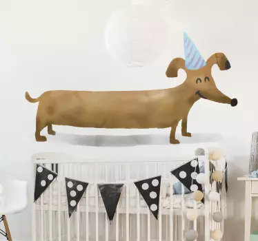 Sausage Dog Wall Art Sticker - TenStickers