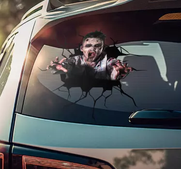 Scary visual effects car window decal - TenStickers