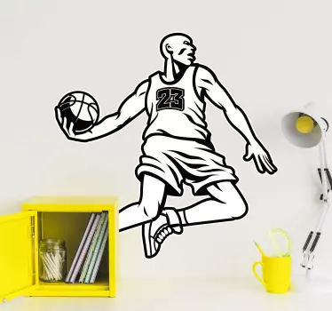 Scoring basketball sticker - TenStickers
