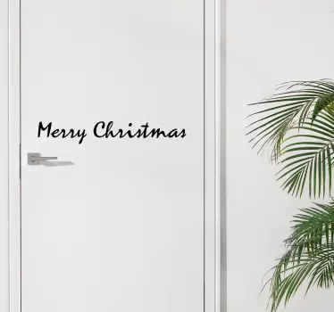 Script Merry Christmas wall sticker - TenStickers