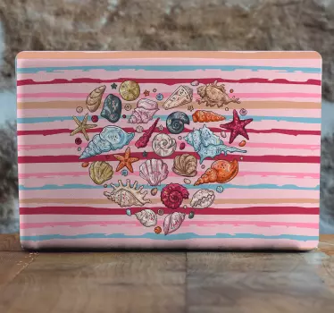 Sea Shells Arrangement laptop skin - TenStickers