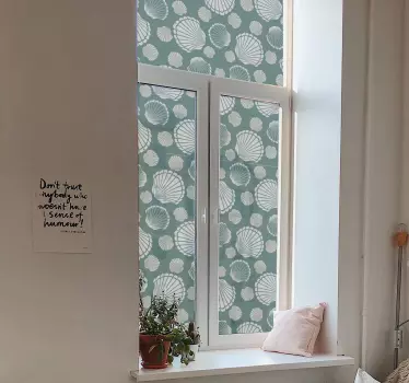Seashell world window decal - TenStickers