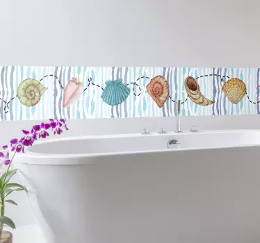 Seashells border sticker - TenStickers