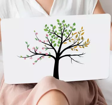 Seasons tree laptop skin - TenStickers