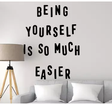Self acceptance quote sticker - TenStickers