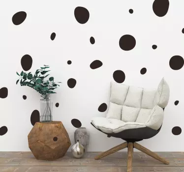 Irregular abstract shapes living room wall sticker - TenStickers