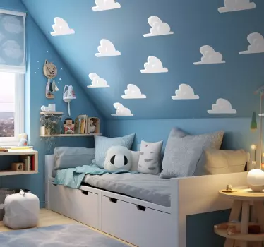 Set of clouds wall decal children's room - TenStickers