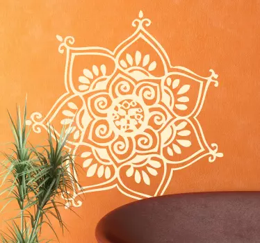 Seven Petal Flower Wall Decal - TenStickers