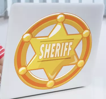 Sheriff Star Insignia laptop sticker - TenStickers