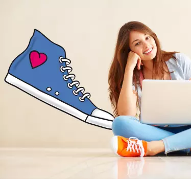 Shoe Heart Wall Sticker - TenStickers