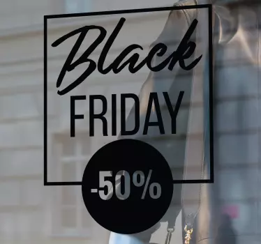 Shop window sticker black friday sale 50% off - TenStickers