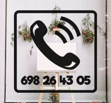 Shop window sticker classic phone icon - TenStickers