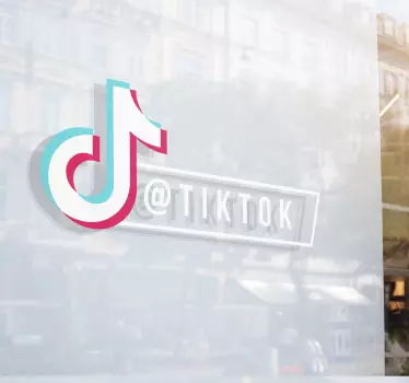 Shop window sticker customizable music logo - TenStickers