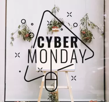 Shop window sticker cyber monday sale event - TenStickers