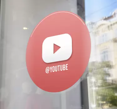 Shop window sticker for famous video platform - TenStickers