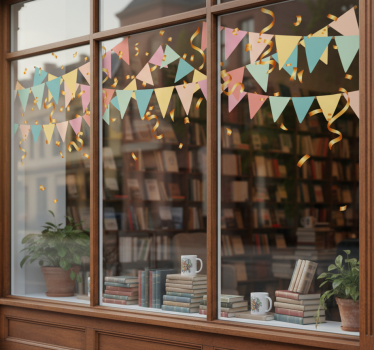 Shop window sticker pastel carnival decor - TenStickers