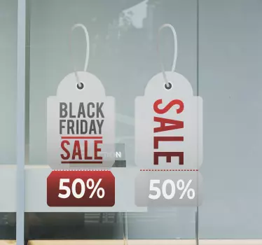 Shop window sticker promotional discount labels - TenStickers