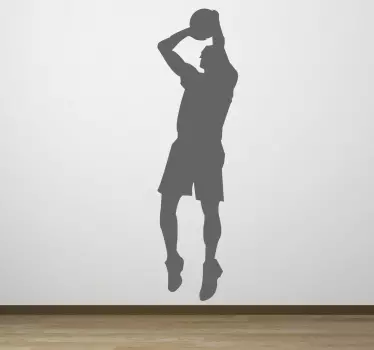 Silhouette Basketball shoot - TenStickers