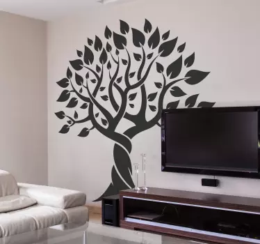 Nordic style tree living room wall sticker - TenStickers