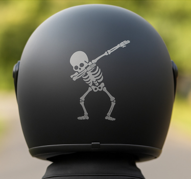 Skeleton dab design motorbike sticker - TenStickers