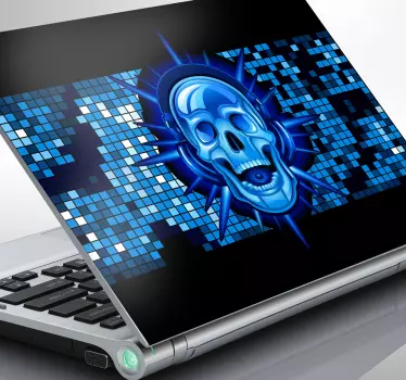 Skeleton laptop sticker - TenStickers