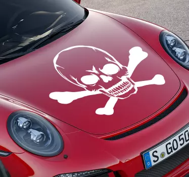 skull for car halloween wall sticker - TenStickers