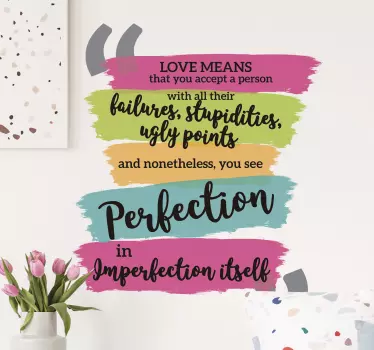 Slavoj zizek quote of perfection motivational wall sticker - TenStickers