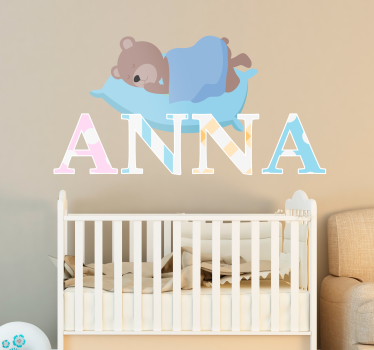 Nursery wall decal sleeping bear design - TenStickers