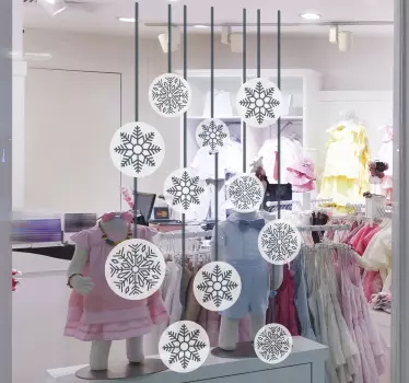 Snowflake window christmas wall sticker - TenStickers