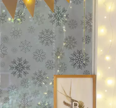 Snowflakes pattern window decal - TenStickers