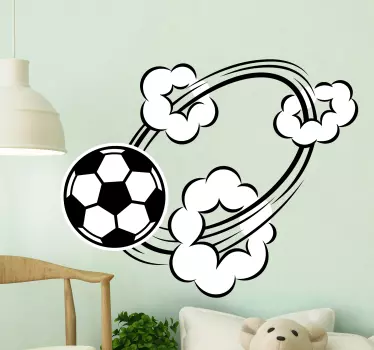 Spinning soccer ball football sticker - TenStickers