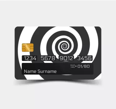 Spiral Pattern Design credit card sticker - TenStickers