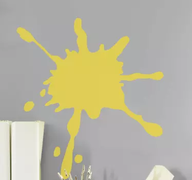 Splash color yellow vinyl wall art - TenStickers