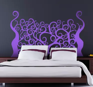 Spooky Forest Headboard Wall Decal - TenStickers
