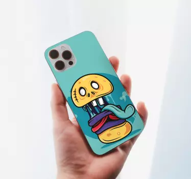 Spooky skull soda iPhone sticker - TenStickers