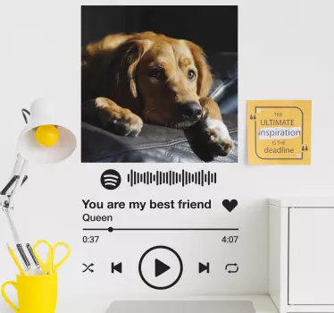Spotify text and image Custom Sticker - TenStickers