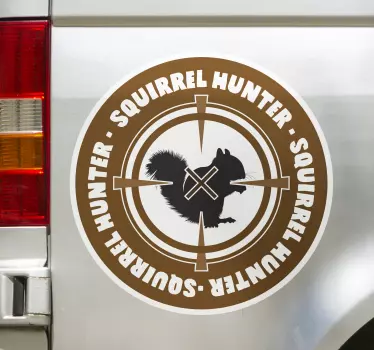 Squirrel Hunter car decal - TenStickers